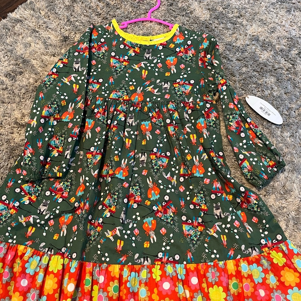 Colorful Floral Long Sleeve Dress